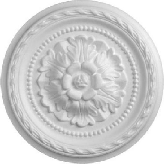 Ροζέτα Οροφής Φωτιστικού Deco Ceramica Danielle 300mm Πολυστερίνης Λευκό