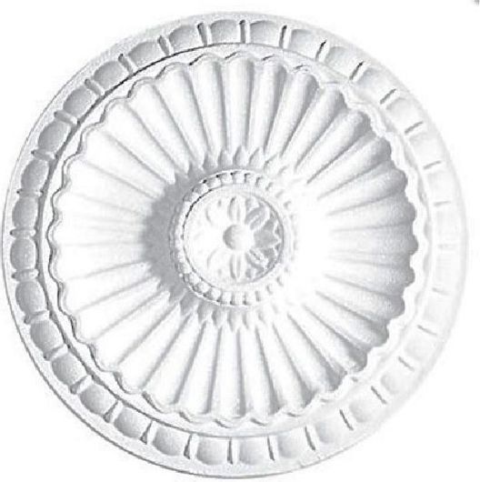 Ροζέτα Οροφής Φωτιστικού Deco Ceramica Desire 280mm Πολυστερίνης Λευκό