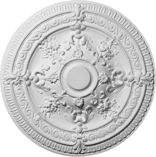 Ροζέτα Οροφής Φωτιστικού Deco Ceramica Elena 660mm Πολυστερίνης Λευκό