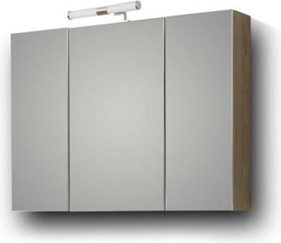 Καθρέπτης Μπάνιου Martin Omega 85 Ορθογώνιος από Μοριοσανίδα με Ντουλάπι 82x65cm Μπεζ