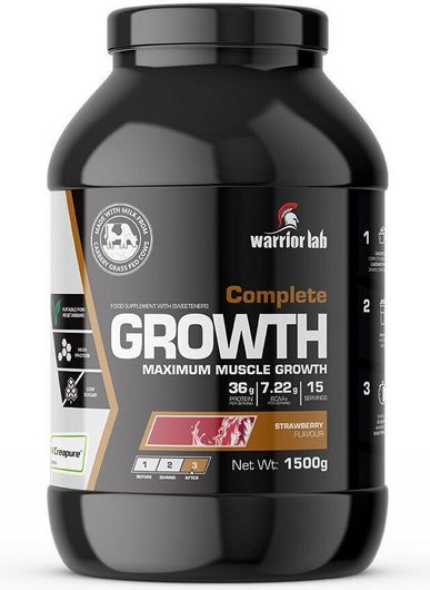 Warrior Lab Complete Growth με Κρεατίνη & Γεύση Σοκολάτα Φράουλα 3kg
