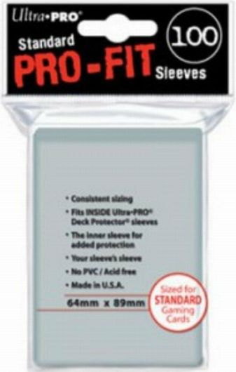 Card Sleeves Ultra Pro Standard Pro-Fit 64x89mm Clear 100τμχ