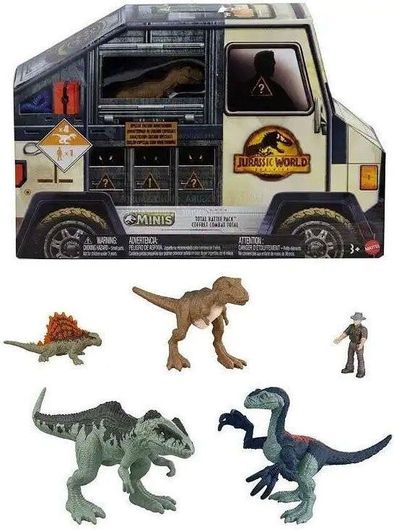 Σετ Παιχνίδι Μινιατούρα Mattel Jurassic World Dominion Total Battle Pack Mini Figure 5τμχ για 3+ Ετών