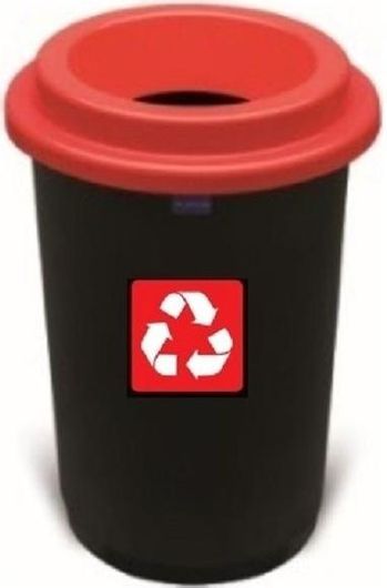 Κάδος Απορριμμάτων Delta Cleaning Πλαστικός 50lt Κόκκινο