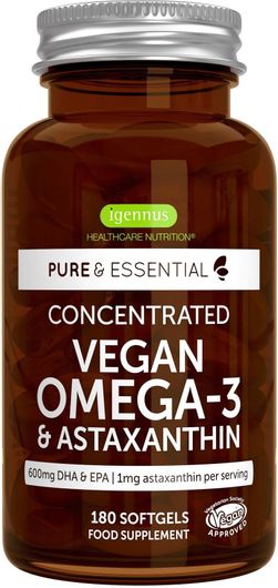 iGennus Vegan Omega-3 & Astaxanthin Ιχθυέλαιο 180 Κάψουλες