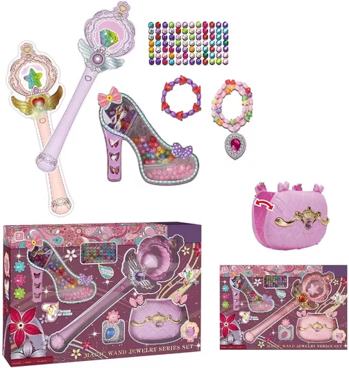 ToyMarkt Κοσμήματα & Μαγικό Ραβδί Μπαταρίας & Γοβάκι για 3+ Ετών