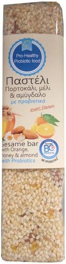 Παστέλι Natural Products με Πορτοκάλι / Μέλι / Αμύγδαλο & Προβιοτικά Χωρίς Ζάχαρη 90gr