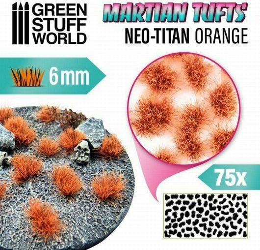 Martian Tufts Green Stuff World 6mm Neo-Titan Orange