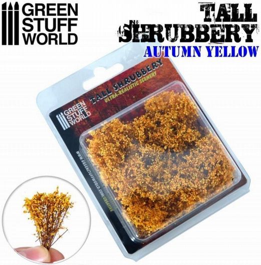 Tall Shrubbery για Μακέτα Green Stuff World Autumn Yellow
