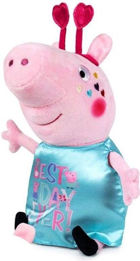 Play By Play Λούτρινο Peppa Pig Γαλάζιο Φόρεμα 15 εκ.