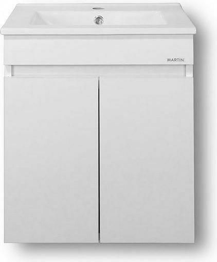 Πάγκος Μπάνιου Martin Omega 65 με Νιπτήρα Μ61xΒ44xΥ57cm White