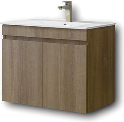 Πάγκος Μπάνιου Martin Omega με Νιπτήρα Μ72xΒ44xΥ60cm Grey Oak
