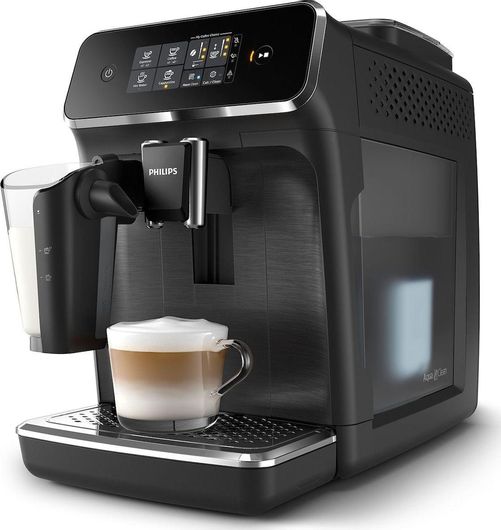 Philips Series 2200 Αυτόματη Μηχανή Espresso 1500W Πίεσης 15bar για Cappuccino με Μύλο Άλεσης Μαύρη