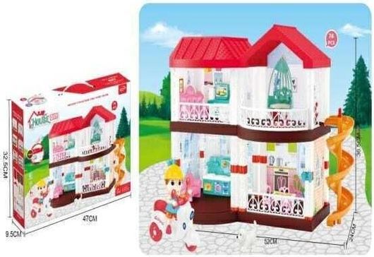 Κουκλόσπιτο με Αξεσουάρ 37x52x24cm για 3+ Ετών