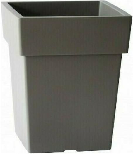 Γλάστρα Stabplast Linea 584 Πλαστική 33x33x60cm Γκρι