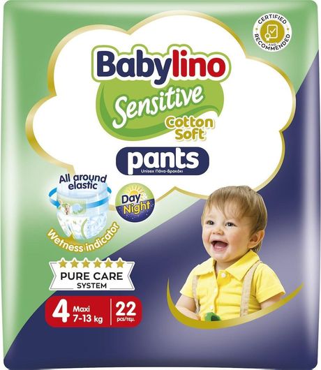 Babylino Sensitive Pants Πάνες Βρακάκι No. 4 για 7-13kg 22τμχ