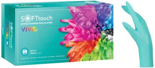 Γάντια μιας Χρήσης Soft Care Vivid Νιτριλίου 100τμχ S Πράσινο