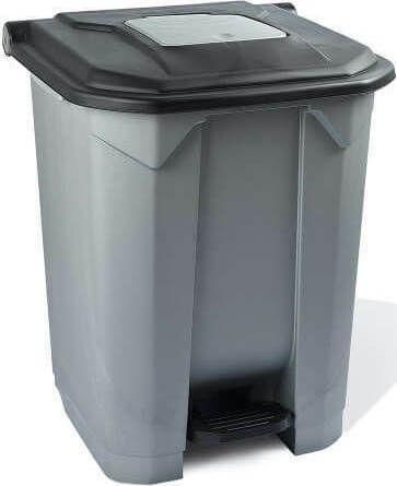 Επαγγελματικός Κάδος Απορριμμάτων Planet 1527016559 Πλαστικός με Πεντάλ 50lt Γκρι