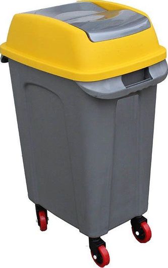 Επαγγελματικός Κάδος Απορριμμάτων Planet 457.2201 / 4 Πλαστικός Τροχήλατος 50lt Γκρι