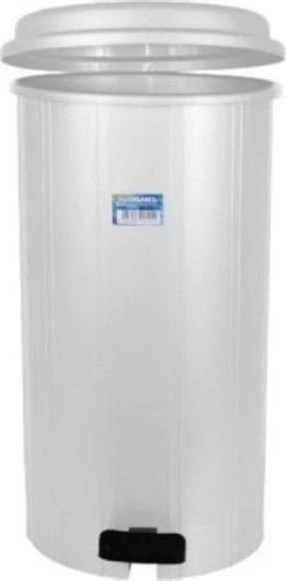 Επαγγελματικός Κάδος Απορριμμάτων Viomes Πλαστικός με Πεντάλ 32lt Λευκό