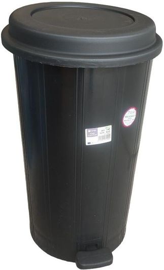 Επαγγελματικός Κάδος Απορριμμάτων Viomes Πλαστικός με Πεντάλ 32lt Μαύρο