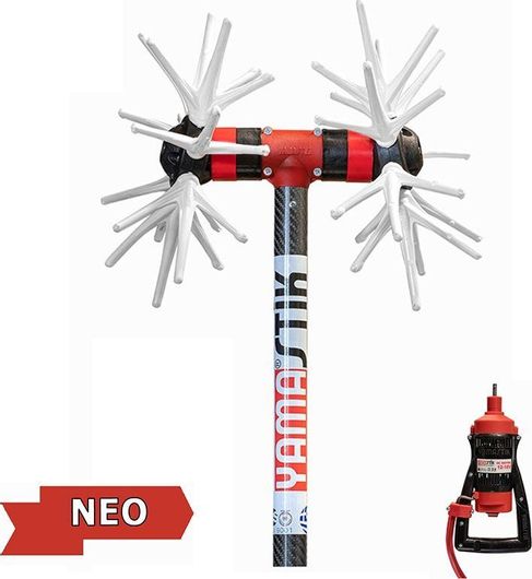 Ελαιοραβδιστικό Yamastik Νιφάδα X14 Μπαταρίας Αχινός 400W με Κοντάρι Carbon 12/15V 3kg 2.5m Solo