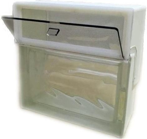 Υαλότουβλο Εξαερισμού Βέντιμπλοκ με Καπάκι Σετ