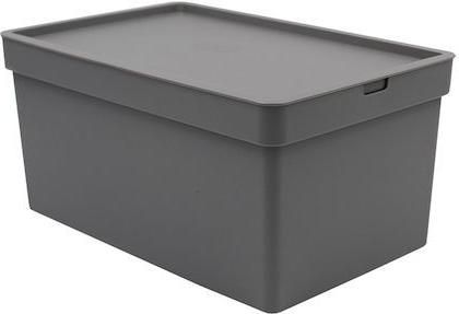 Κουτί Αποθήκευσης Viomes Nova Πλαστικό με Καπάκι 35.5x25.5x13.5cm Γκρι