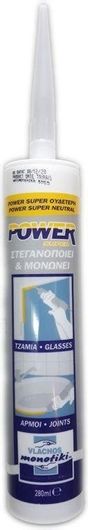 Σιλικόνη Vlaxos Monotiki Power Σφραγιστική 280ml Διάφανο