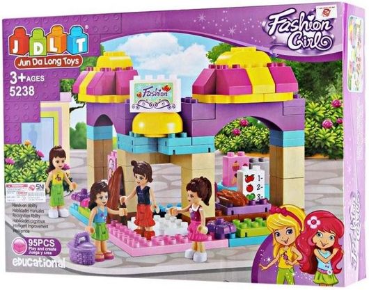 Τουβλάκια Jun Da Long Toys 29.5238 Fashion Girl για 3+ Ετών Σετ 95τμχ