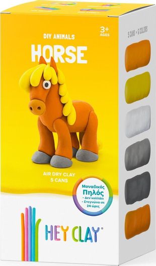 Πηλός Hey Clay Claymates Αλογάκι Πολύχρωμο για 3+ Ετών