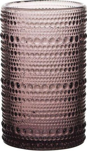 Ποτήρια HFA Drops 5423306 Νερού Γυάλινο 365ml Σετ 6τμχ Μοβ