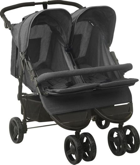 Καρότσι για Δίδυμα vidaXL 10242 Ανθρακί