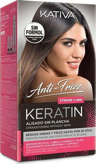Σετ Θεραπείας Μαλλιών Kativa Keratin Anti-Frizz Xtreme Care με Κερατίνη για Ισιωτική με Σαμπουάν & Μάσκα 3τμχ