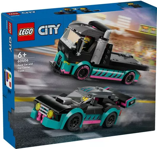Lego City: Race Car And Car Carrier Truck για 6+ Ετών #60406