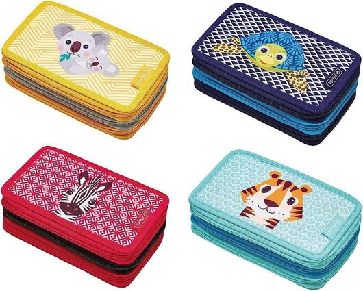 Herlitz Cute Animals Κασετίνα με 3 Θήκες 1τμχ Διάφορα Σχέδια/Χρώματα