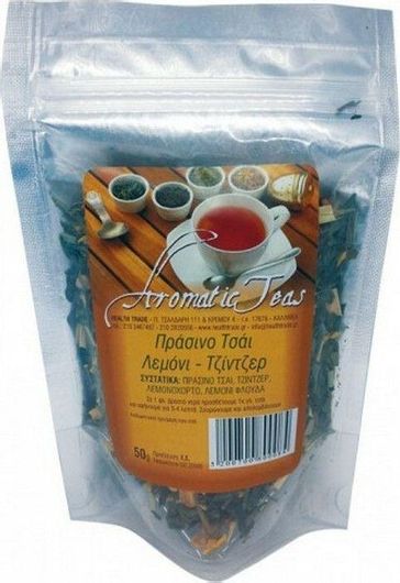 Πράσινο Τσάι HealthTrade Βιολογικό Λεμόνι & Τζίντζερ 50gr