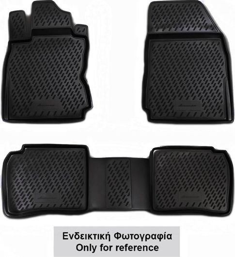 Πατάκια Αυτοκινήτου Novline για Peugeot 3008 2017+ Μπροστινά & Πίσω Λάστιχο Σετ 4τμχ Μαύρο