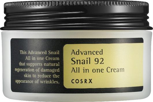 Κρέμα Προσώπου Cosrx Advanced Snail 92 All In One 24ωρη για Ενυδάτωση & Ανάπλαση με Έκκριμα Σαλιγκαριού 100ml