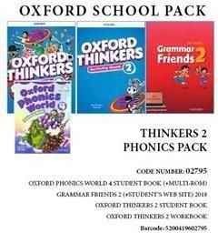Oxford Thinkers 2: Phonics Pack Student's Book & Workbook & Grammar Friends 2 & Phonics World 4