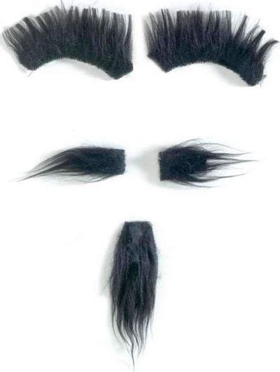 Αποκριάτικο Αξεσουάρ Clown Republic Μουστάκι / Γενειάδα Κινέζου Μαύρο