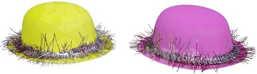 Αποκριάτικο Αξεσουάρ Καπέλο με Κρόσια Κίτρινο