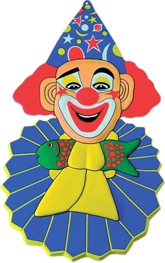 Αποκριάτικο Αξεσουάρ Clown Republic Κλόουν με Κολάρο Γιρλάντες Πολύχρωμο