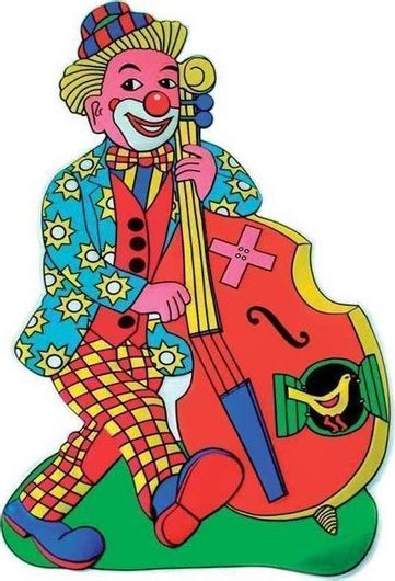 Αποκριάτικο Αξεσουάρ Clown Republic Κλόουν με Βιολοντσέλο Πολύχρωμο