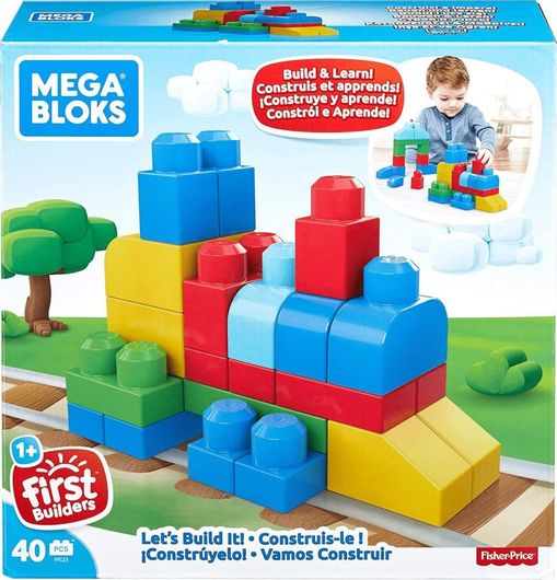 Τουβλάκια Fisher Price First Builders: Mega Bloks για 12+ Μηνών Σετ 40τμχ