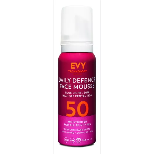 Evy Technoology Daily Defense Αδιάβροχη Αντηλιακή Mousse Προσώπου SPF50 σε Spray 75ml