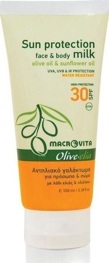 Αντηλιακή Κρέμα Προσώπου Macrovita Sun Protection Milk & Σώματος SPF30 100ml