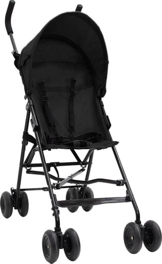 Καρότσι Μπαστούνι vidaXL Ατσάλινο 3kg Ανθρακί / Μαύρο για 6+ Μηνών