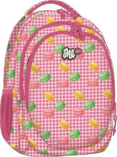 Σχολική Τσάντα Δημοτικού Πλάτης Lyc Sac The Jock Macaroons Ροζ