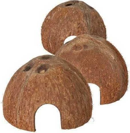 Διακοσμητικό Trixie για Ενυδρείο Ερπετών Καρύδα 8x10x12cm Σετ 3τεμ